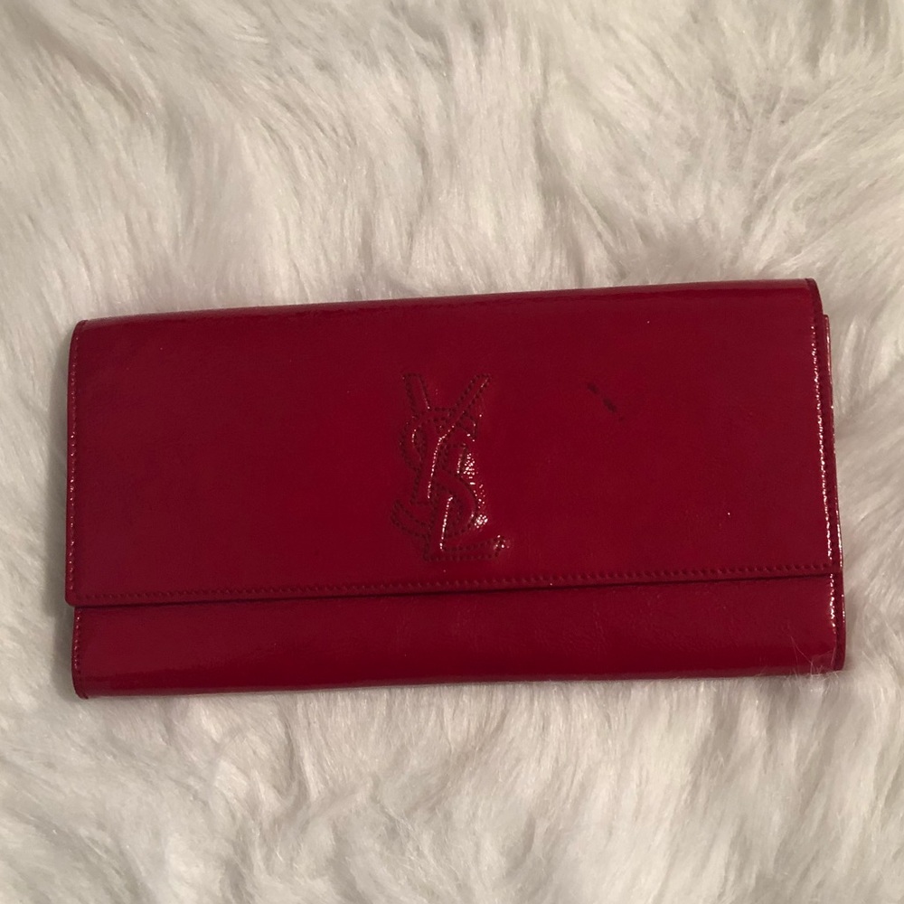 YSL Belle Du Jour Clutch Red